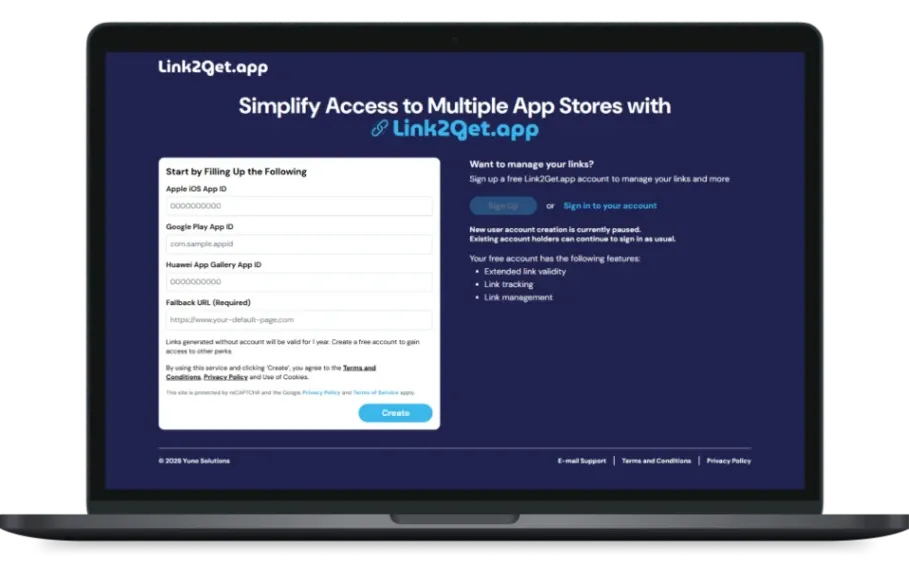 Link2Get Mobile Mockup